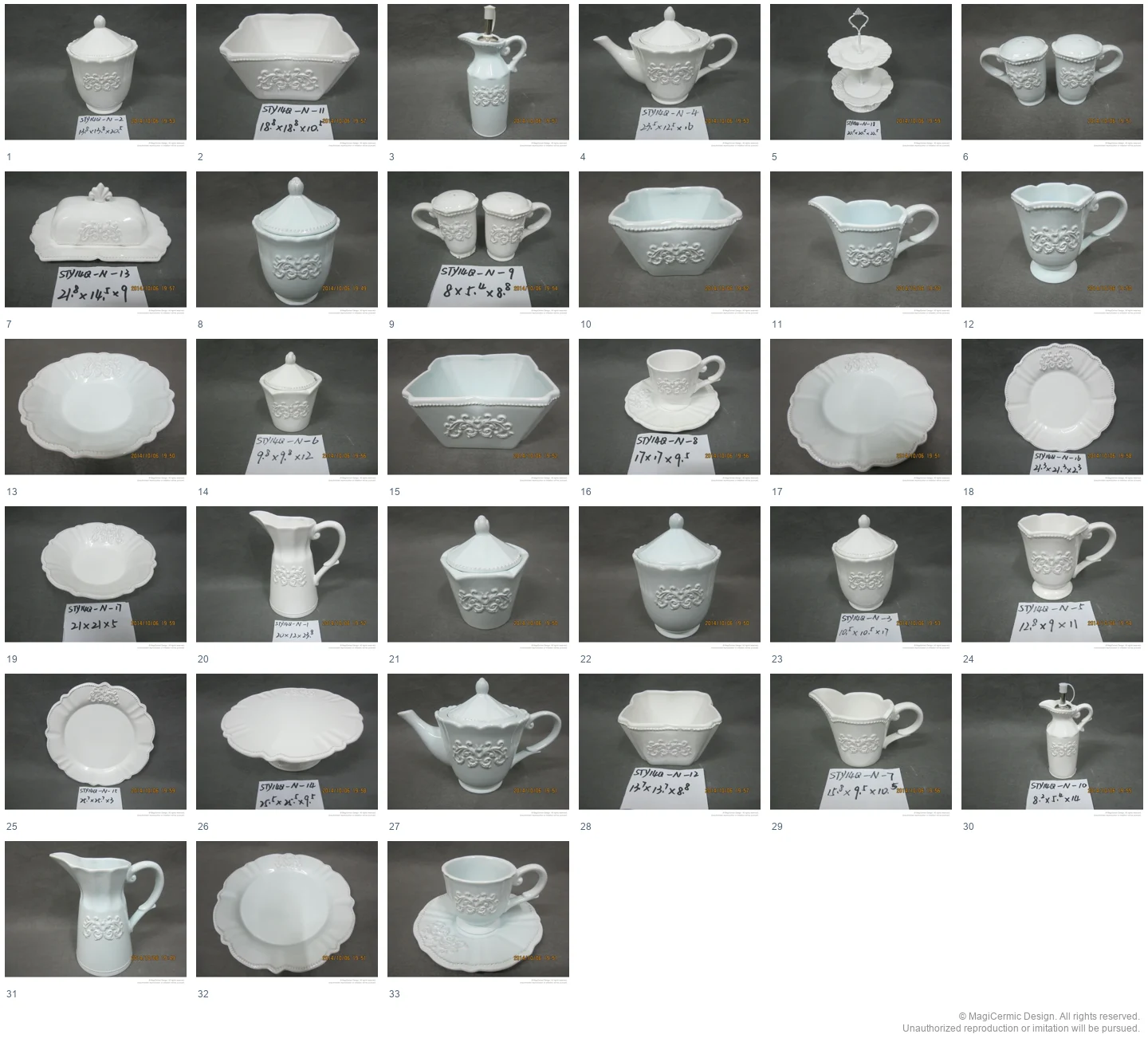 Complete original product reference board for this selection, page 1