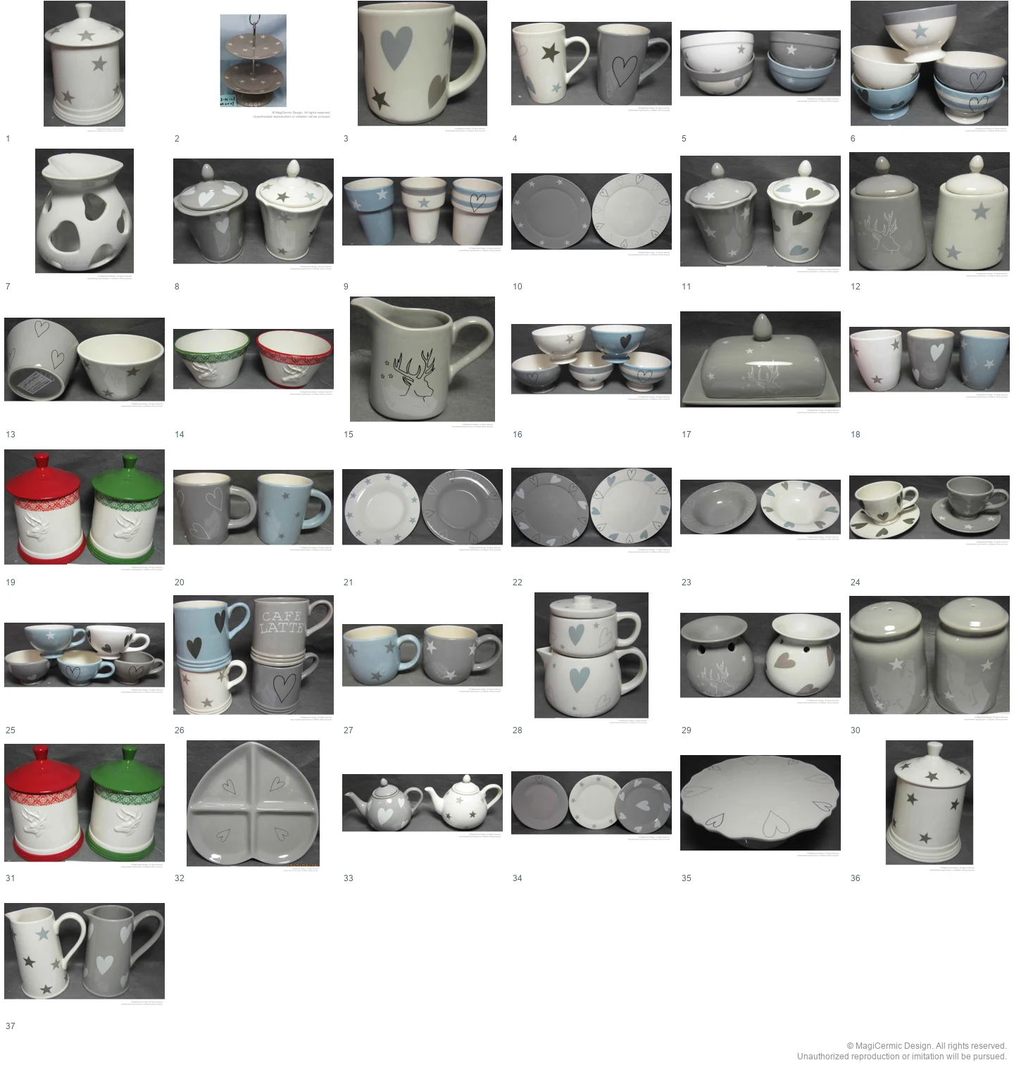 Complete original product reference board for this selection, page 1