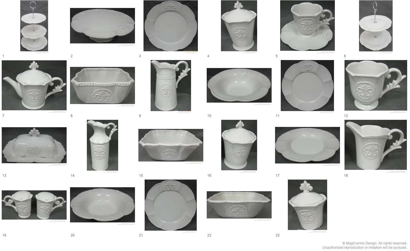 Complete original product reference board for this selection, page 1