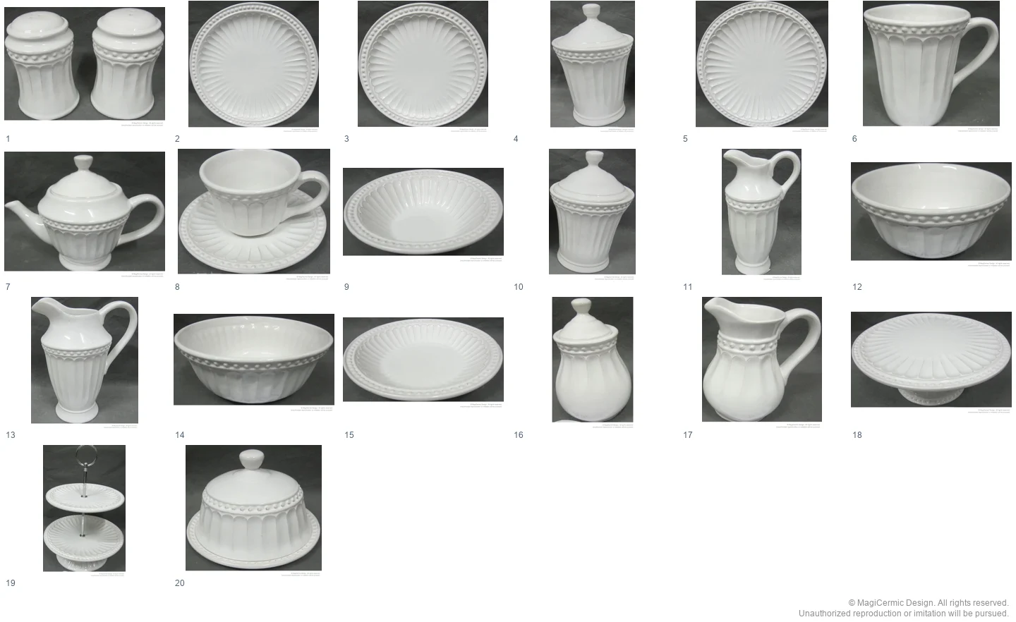 Complete original product reference board for this selection, page 1