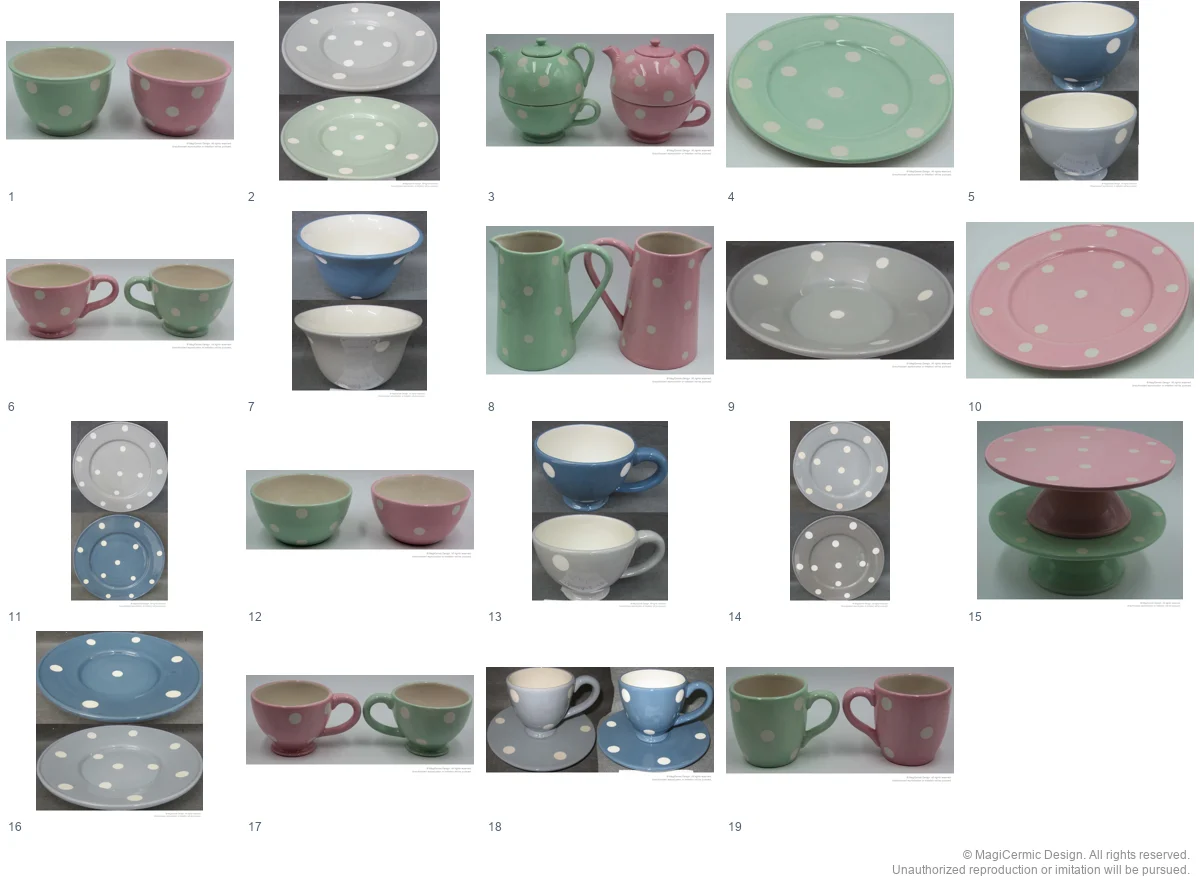 Complete original product reference board for this selection, page 1