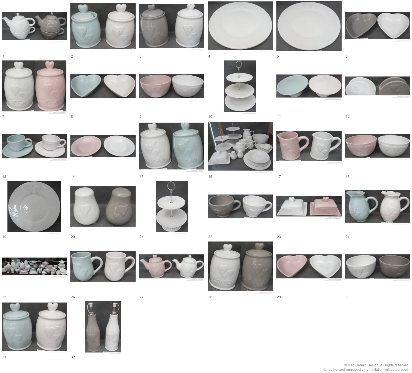 Complete original product reference board for this selection, page 1