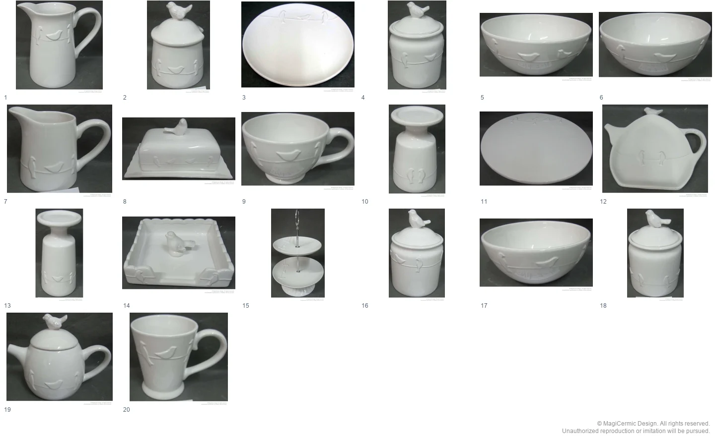 Complete original product reference board for this selection, page 1