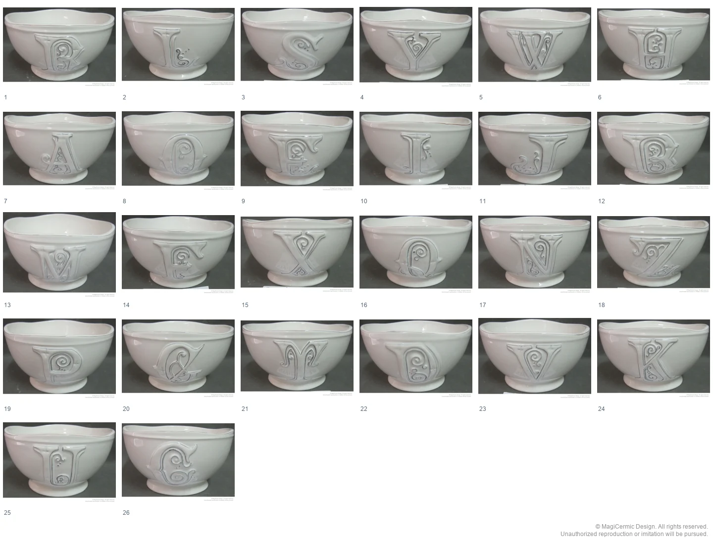 Complete original product reference board for this selection, page 1
