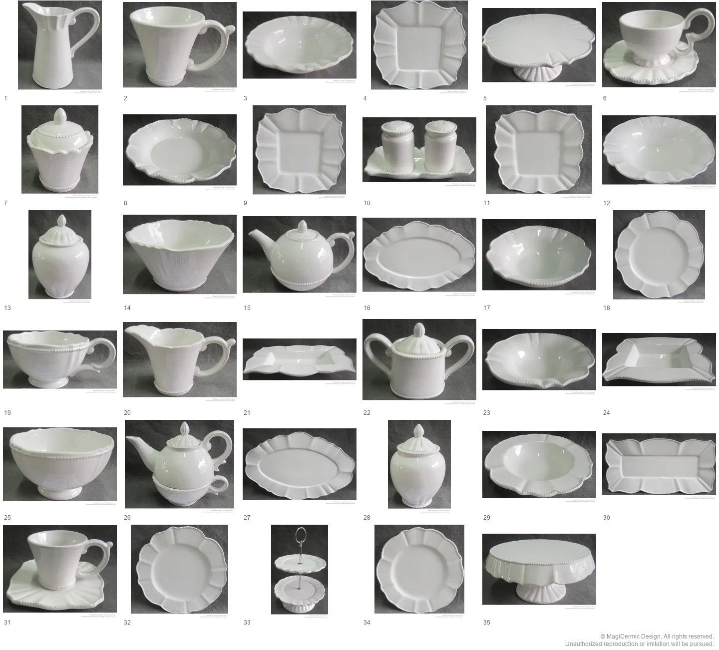 Complete original product reference board for this selection, page 1