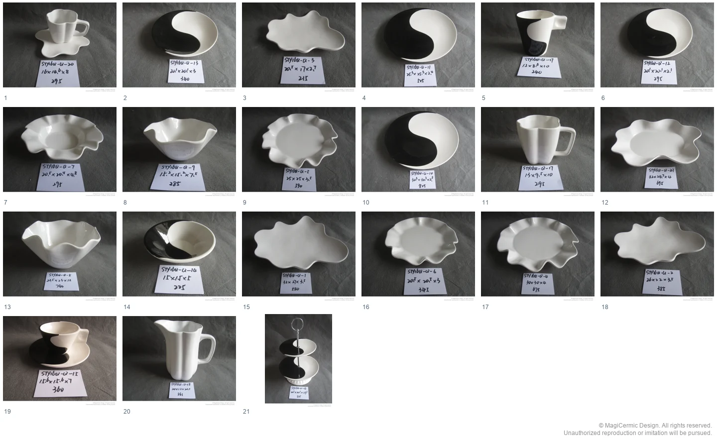 Complete original product reference board for this selection, page 1