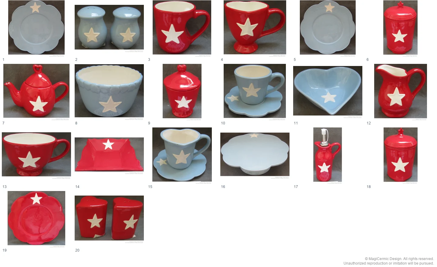 Complete original product reference board for this selection, page 1