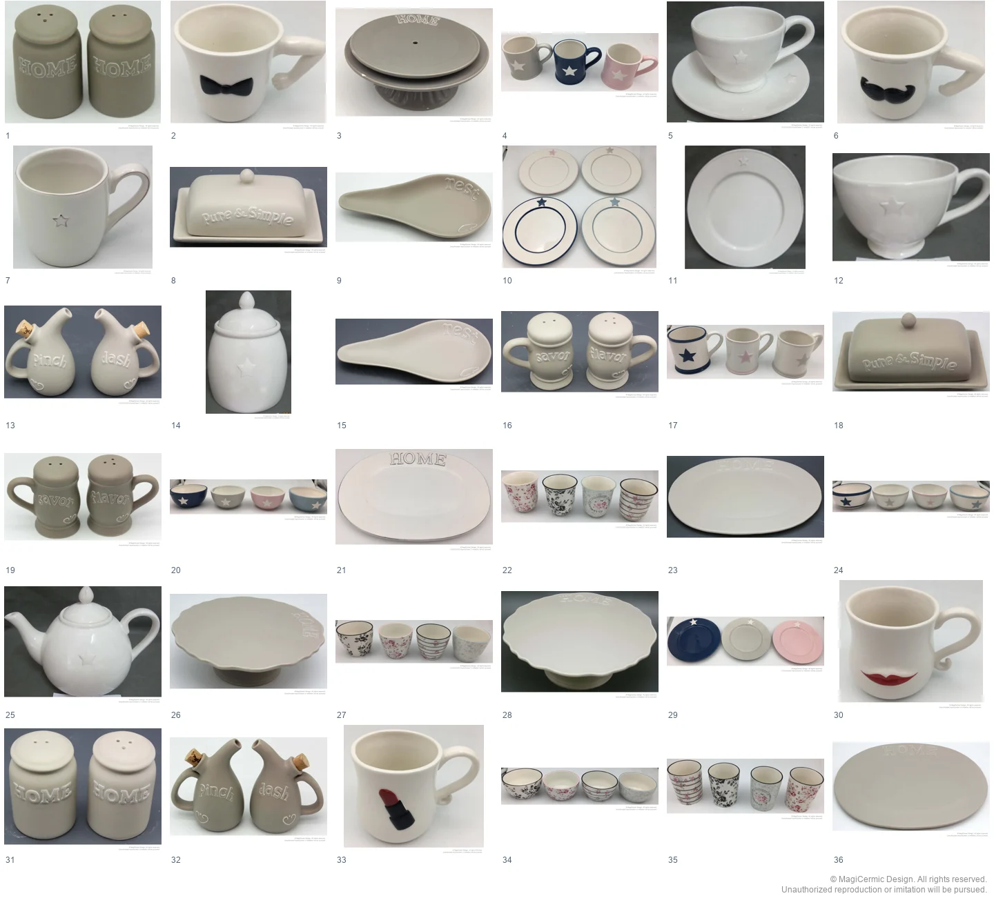 Complete original product reference board for this selection, page 1
