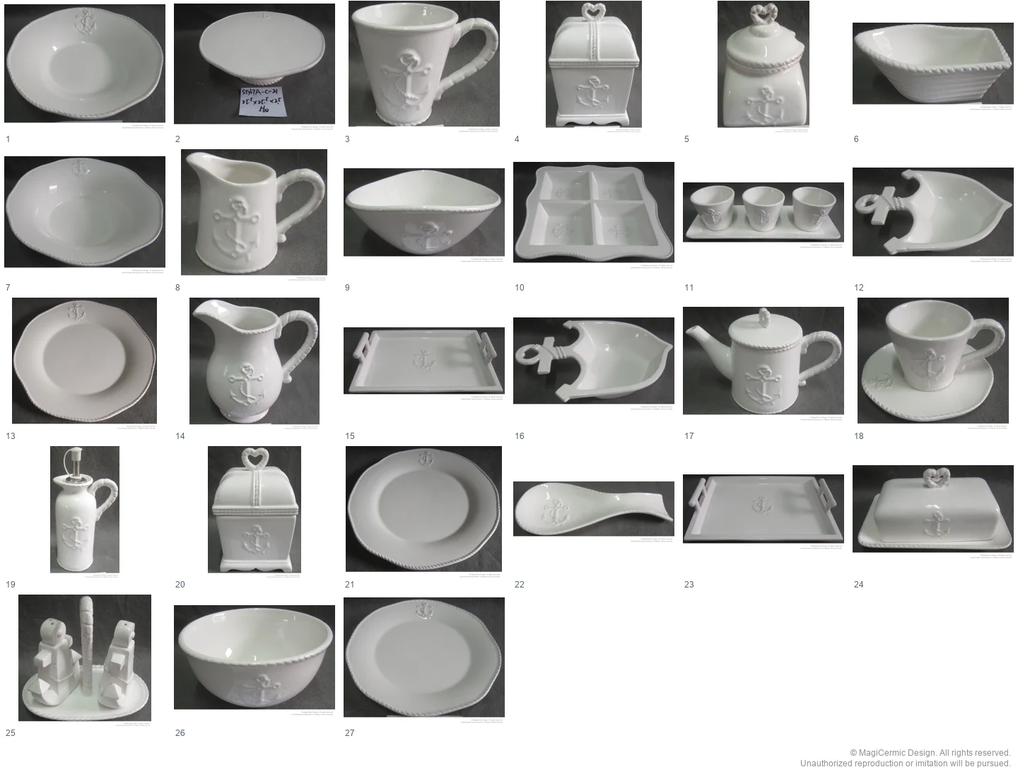 Complete original product reference board for this selection, page 1