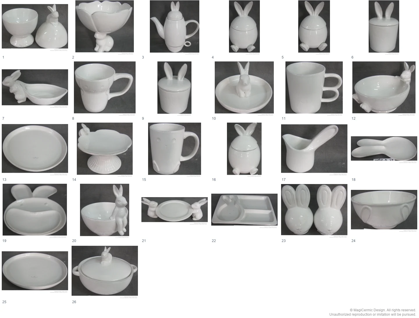 Complete original product reference board for this selection, page 1
