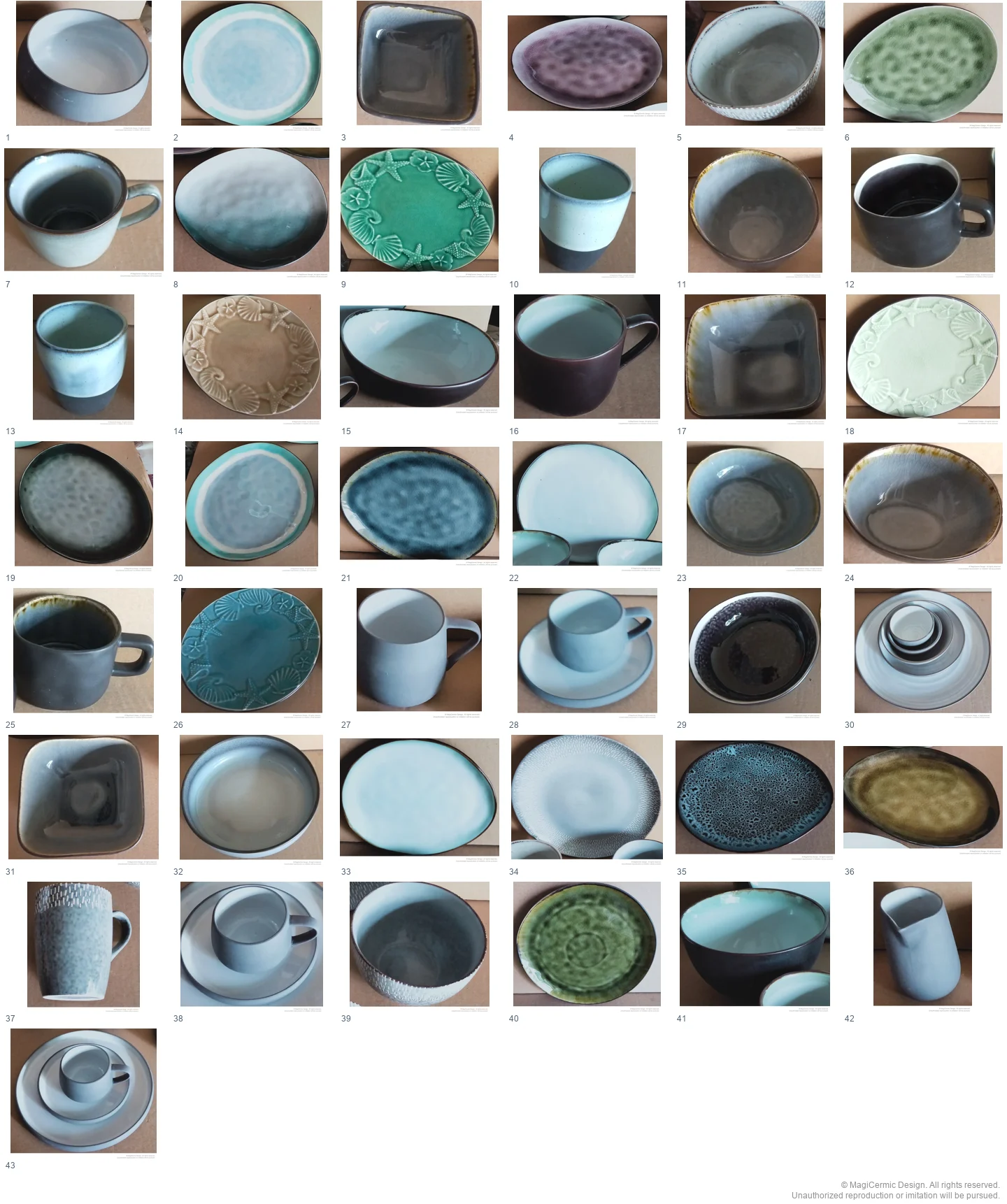 Complete original product reference board for this selection, page 1