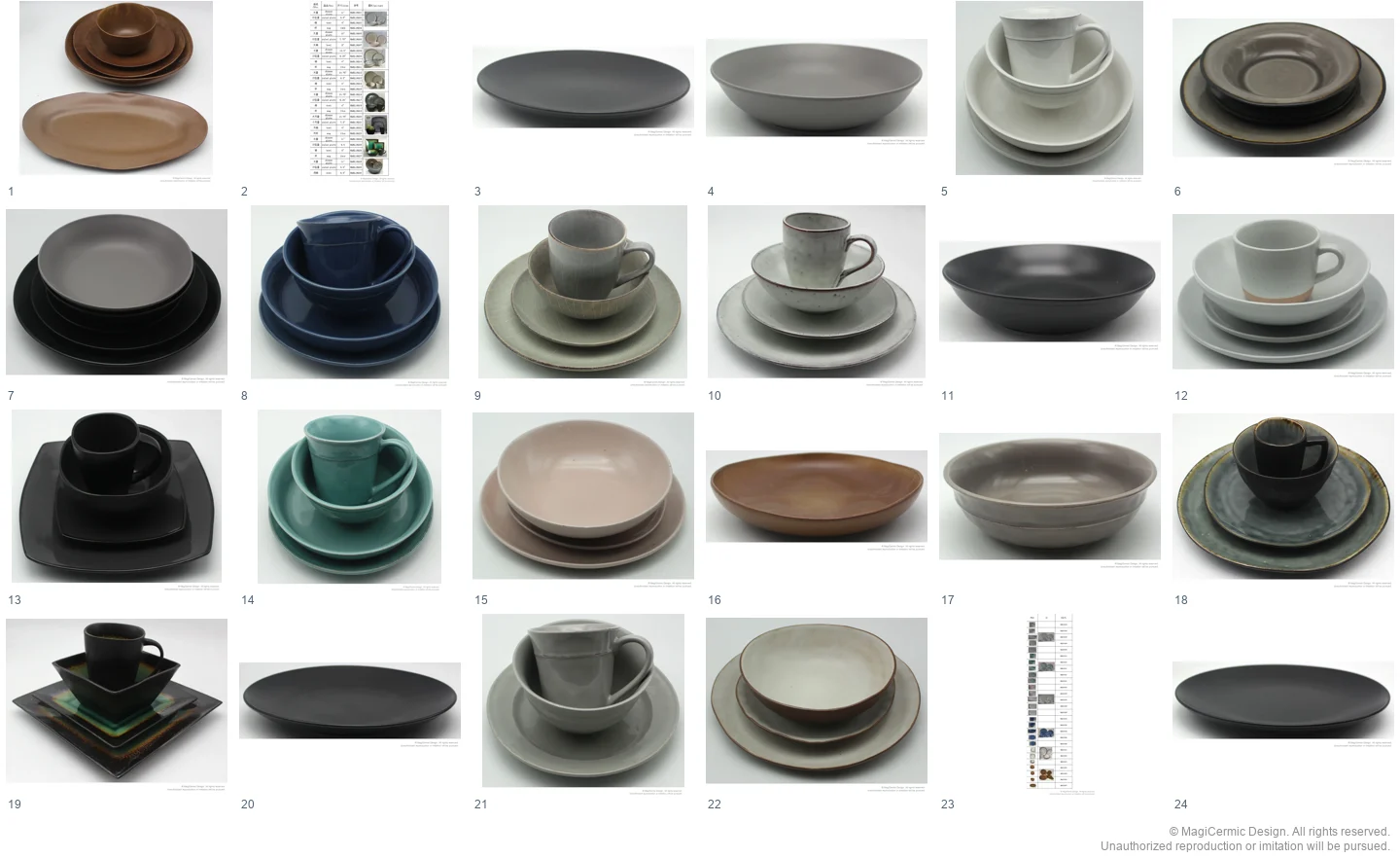 Complete original product reference board for this selection, page 1