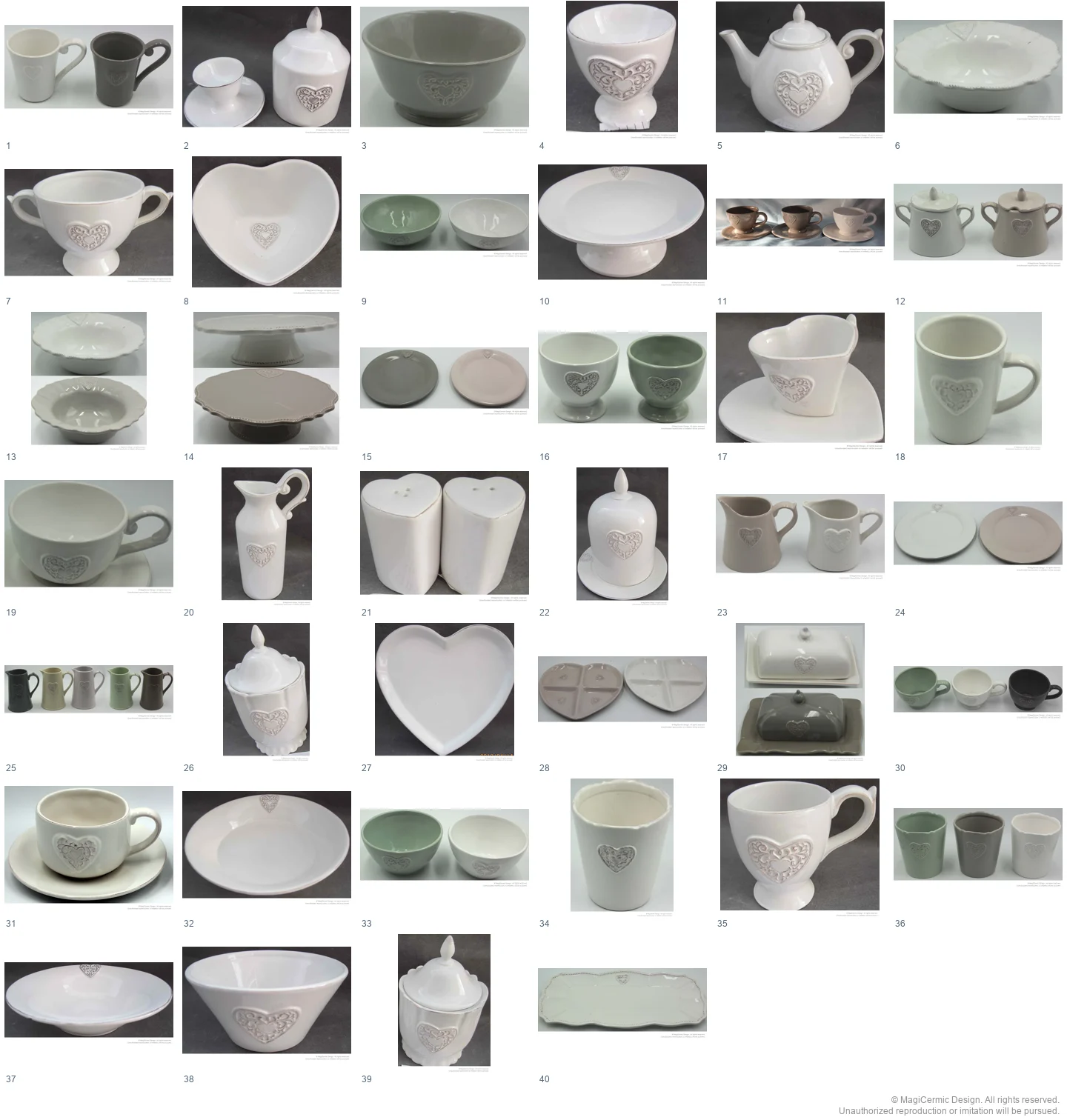 Complete original product reference board for this selection, page 1