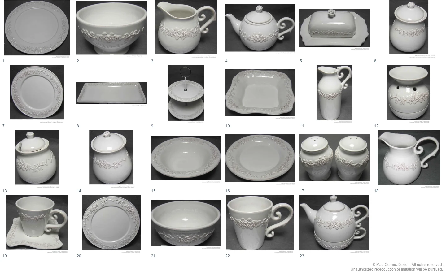 Complete original product reference board for this selection, page 1