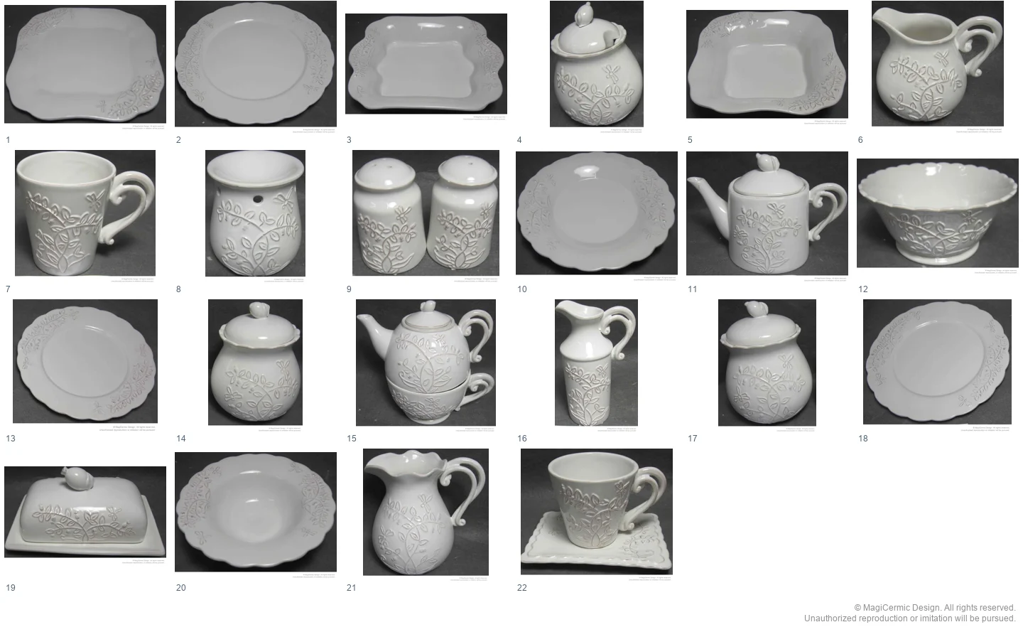 Complete original product reference board for this selection, page 1