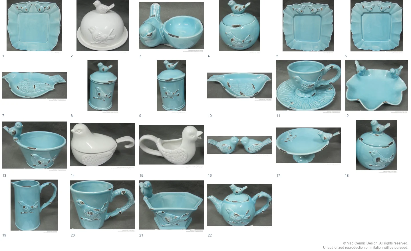 Complete original product reference board for this selection, page 1