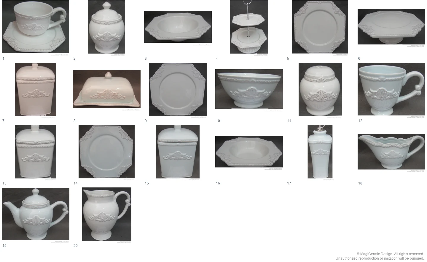 Complete original product reference board for this selection, page 1