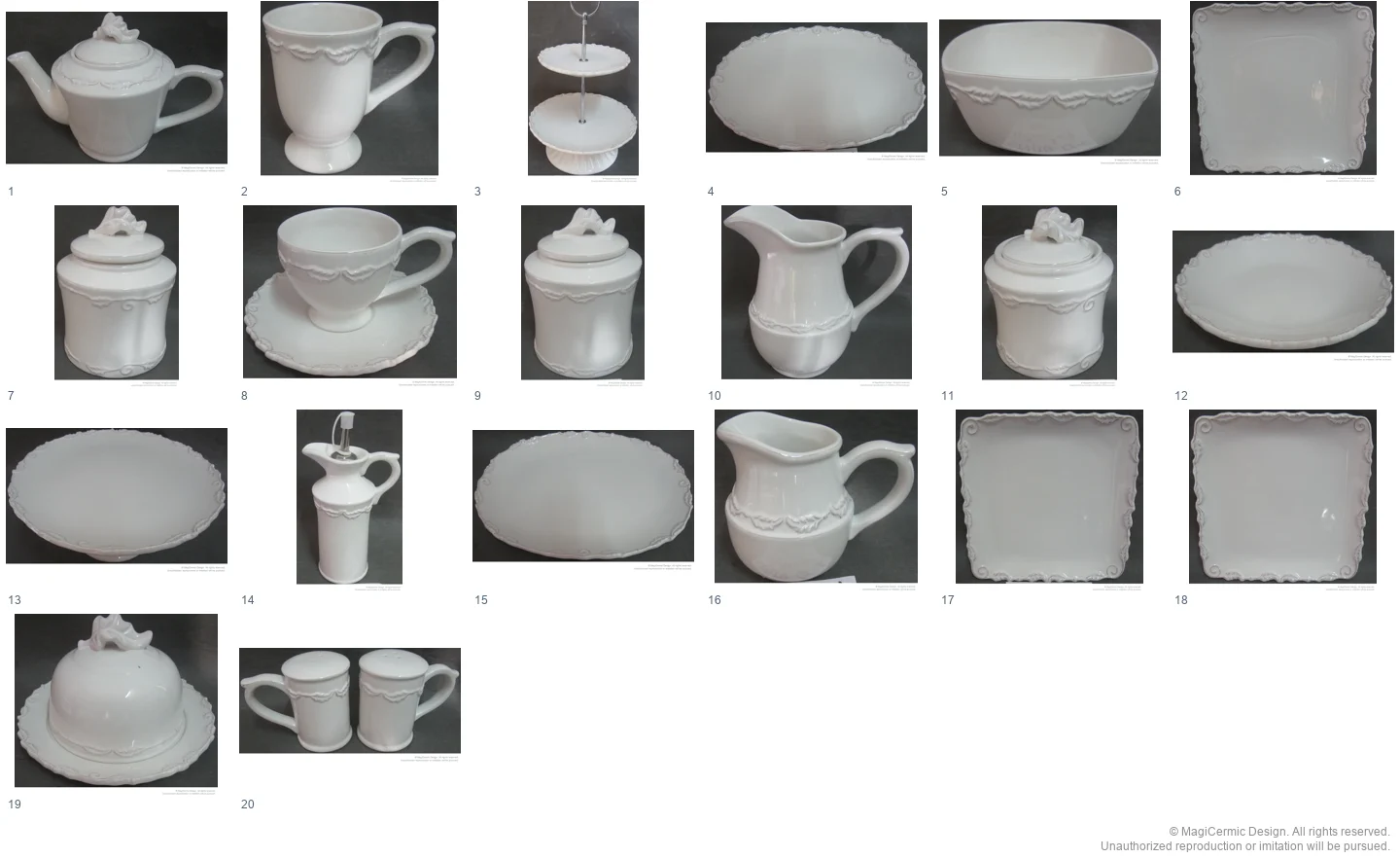 Complete original product reference board for this selection, page 1