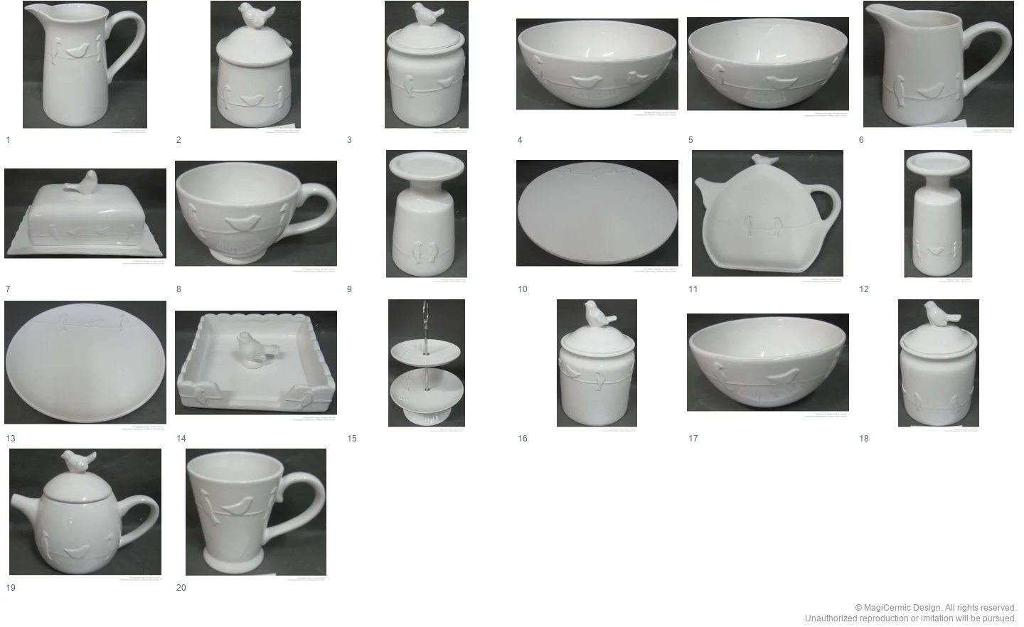 Complete original product reference board for this selection, page 1