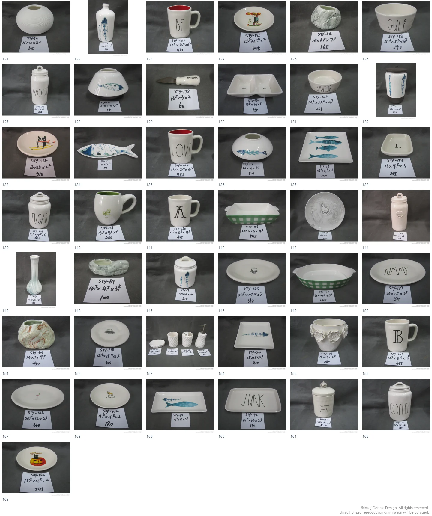 Complete original product reference board for this selection, page 3