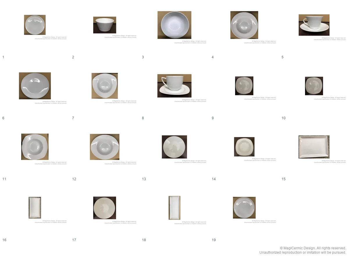 Complete original product reference board for this selection, page 1