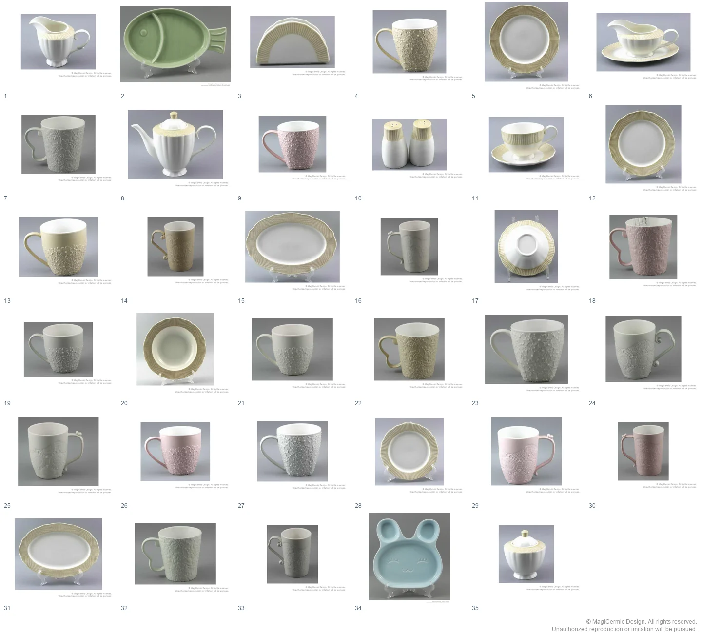 Complete original product reference board for this selection, page 1