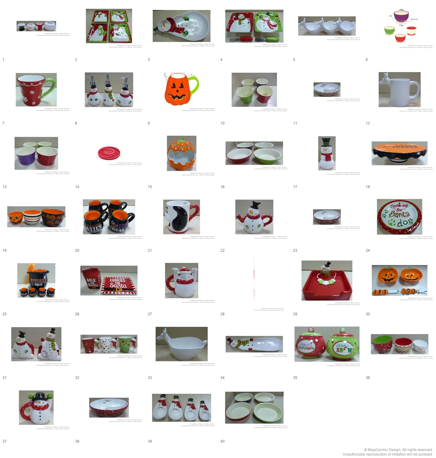 Complete original product reference board for this selection, page 1