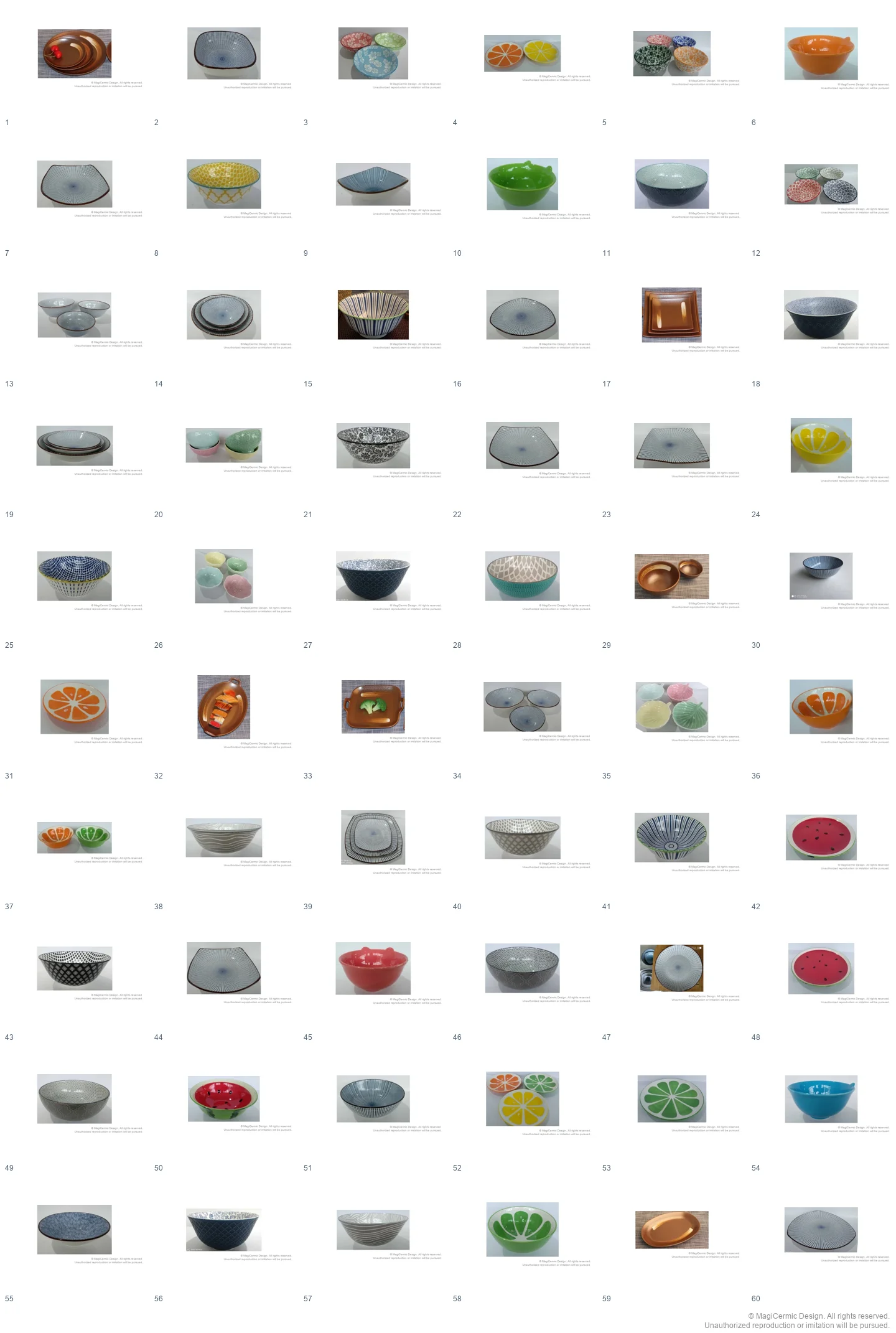 Complete original product reference board for this selection, page 1