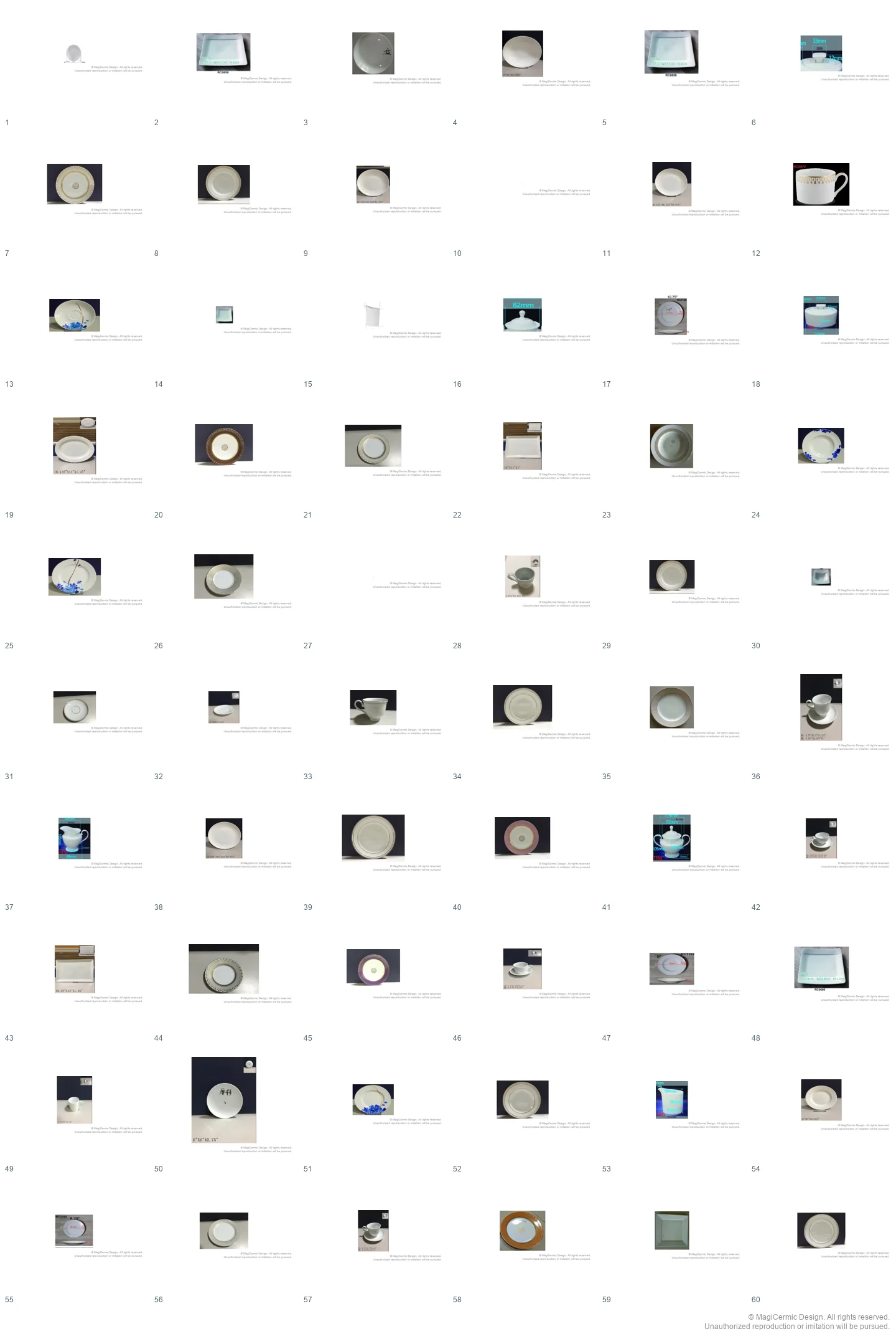 Complete original product reference board for this selection, page 1