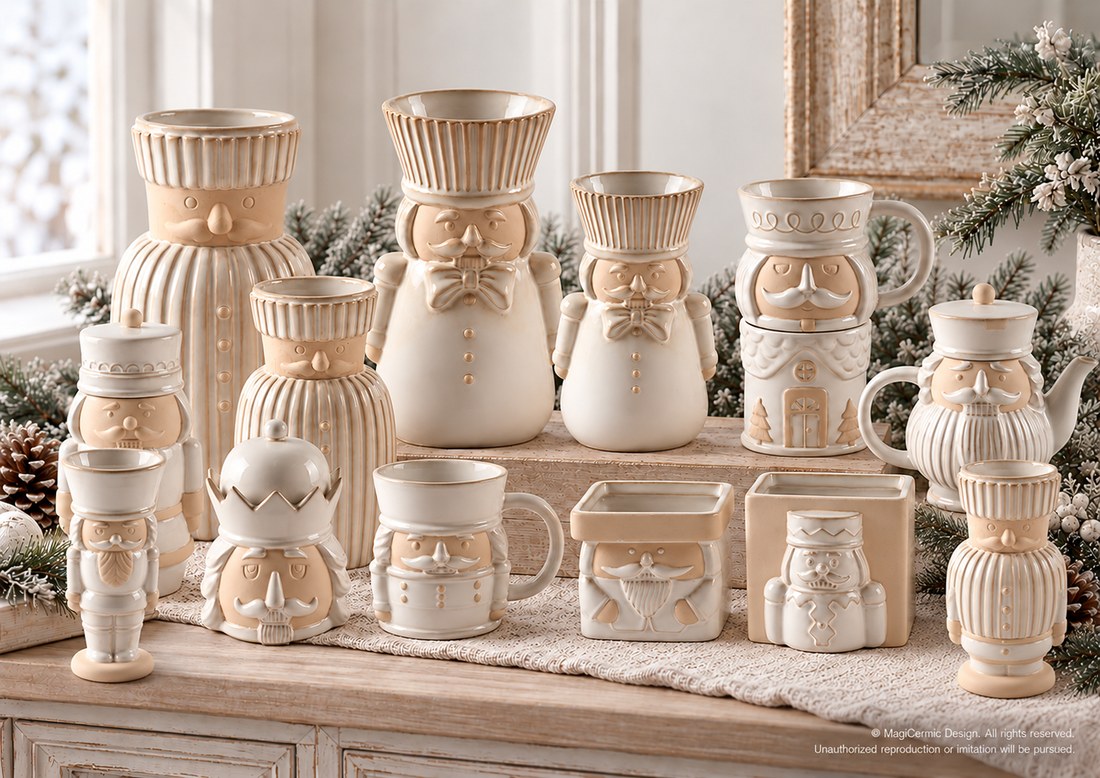 AI styling concept for Winter in Ivory. Original product photographs below are the detail reference.