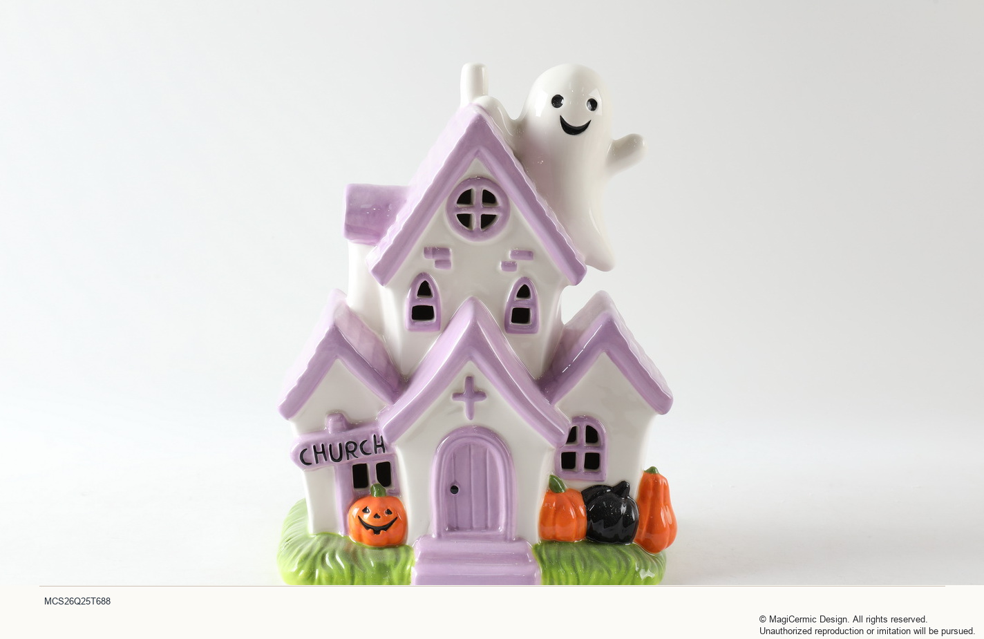 Edited presentation derivative of the original Halloween ceramic house, reference MCS26Q25T688