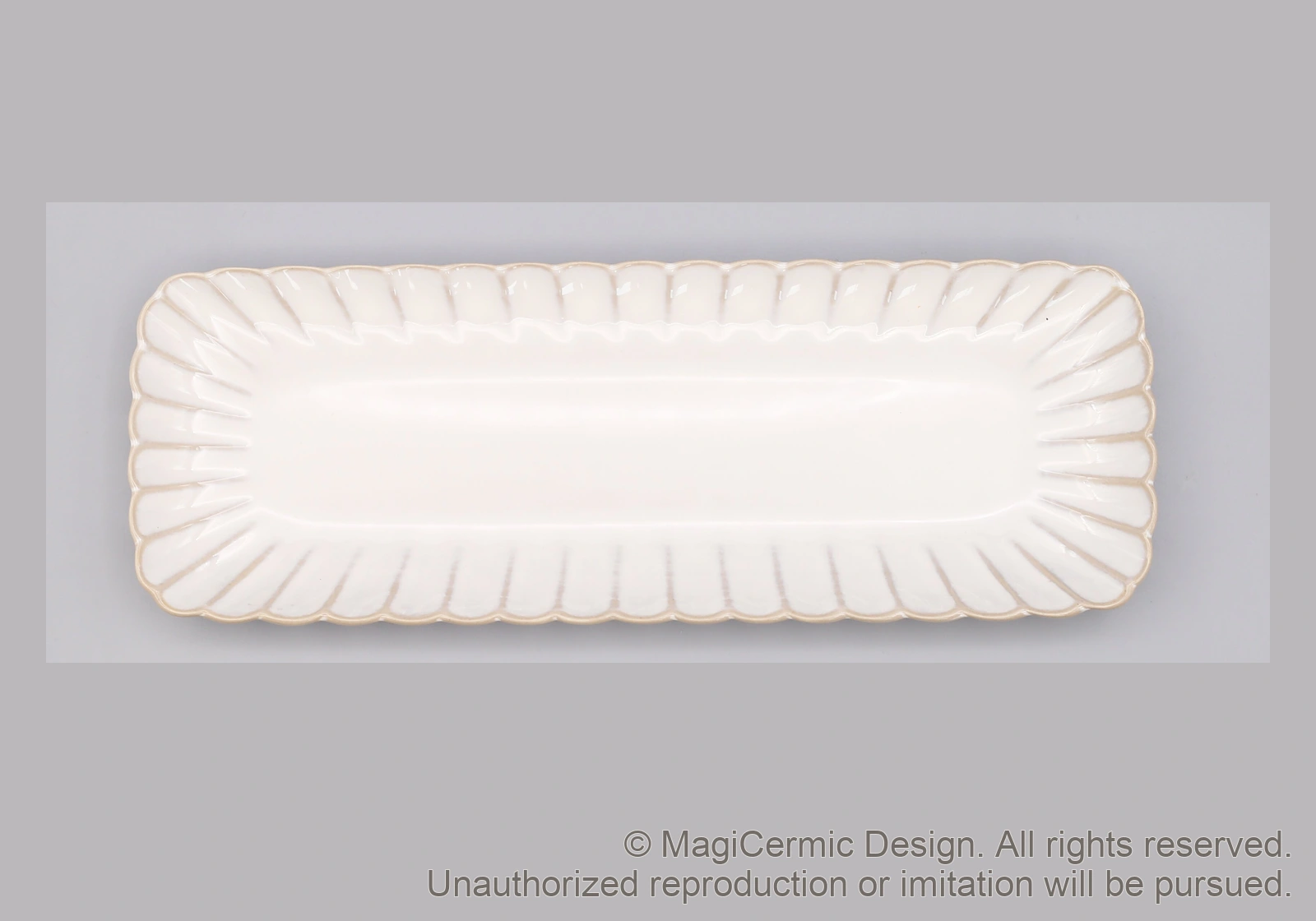 Original MGB product photograph: scalloped plate or platter, catalogue reference DZP5794