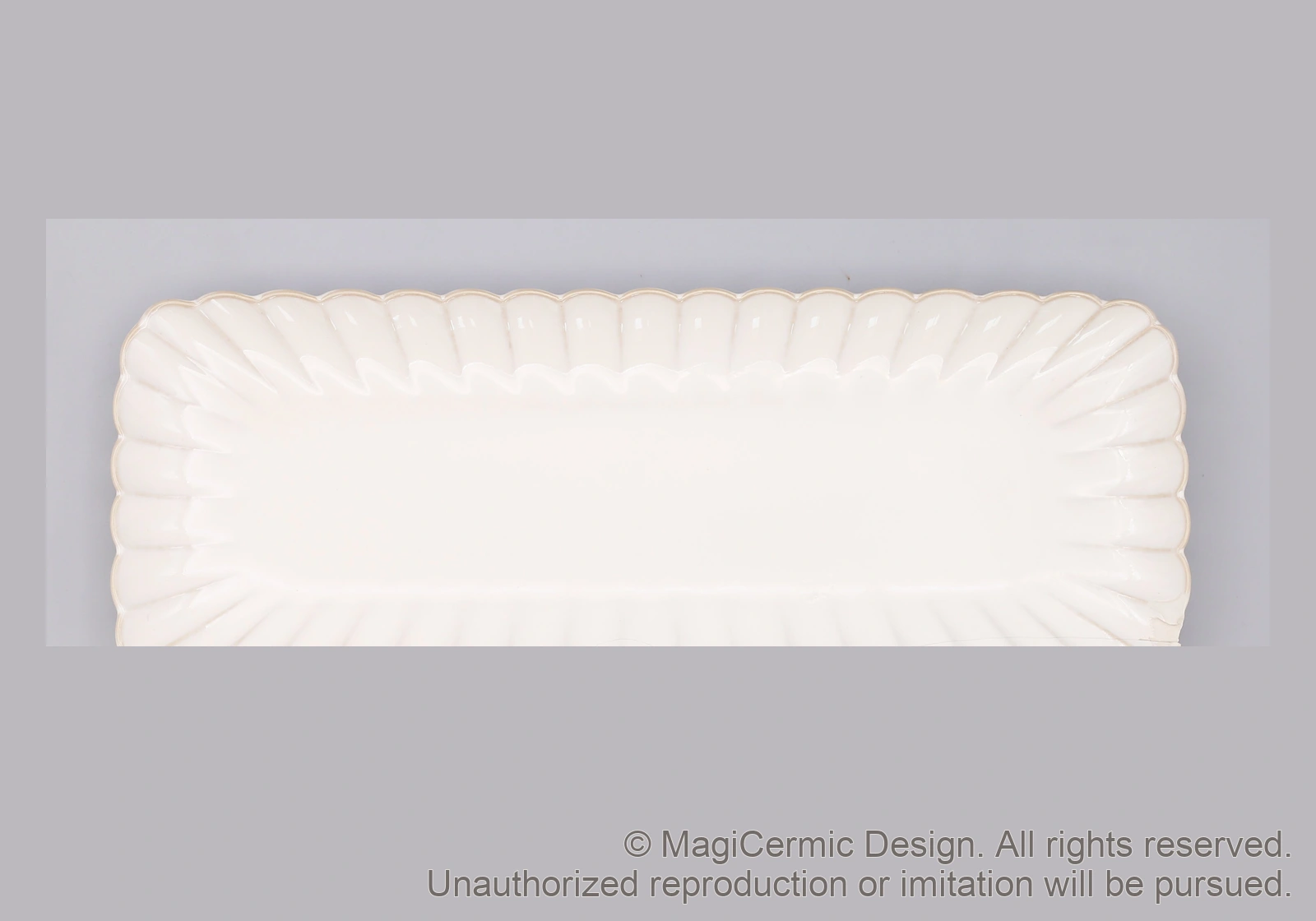 Original MGB product photograph: scalloped plate or platter, catalogue reference DZP5795