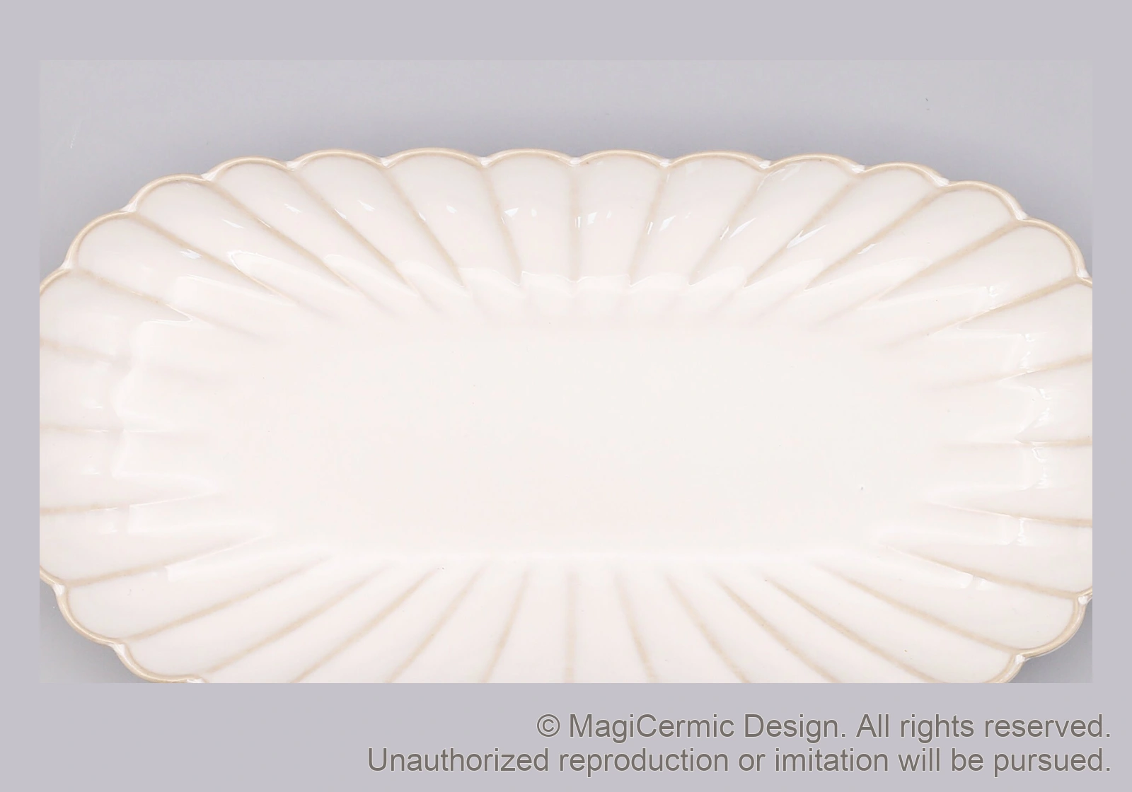 Original MGB product photograph: scalloped plate or platter, catalogue reference DZP5796