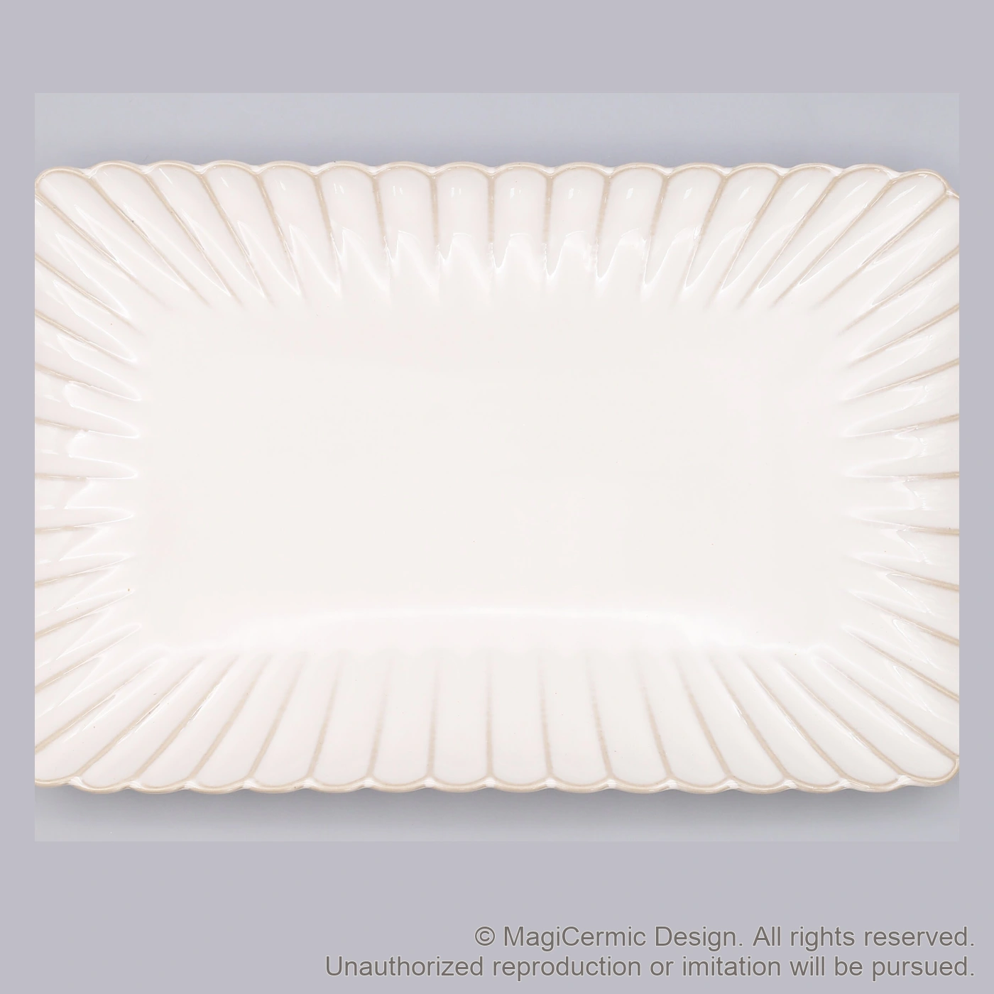 Original MGB product photograph: scalloped plate or platter, catalogue reference DZP5798
