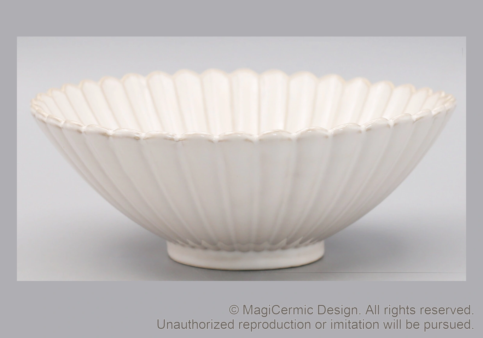 Original MGB product photograph: fluted bowl, catalogue reference DZP5802