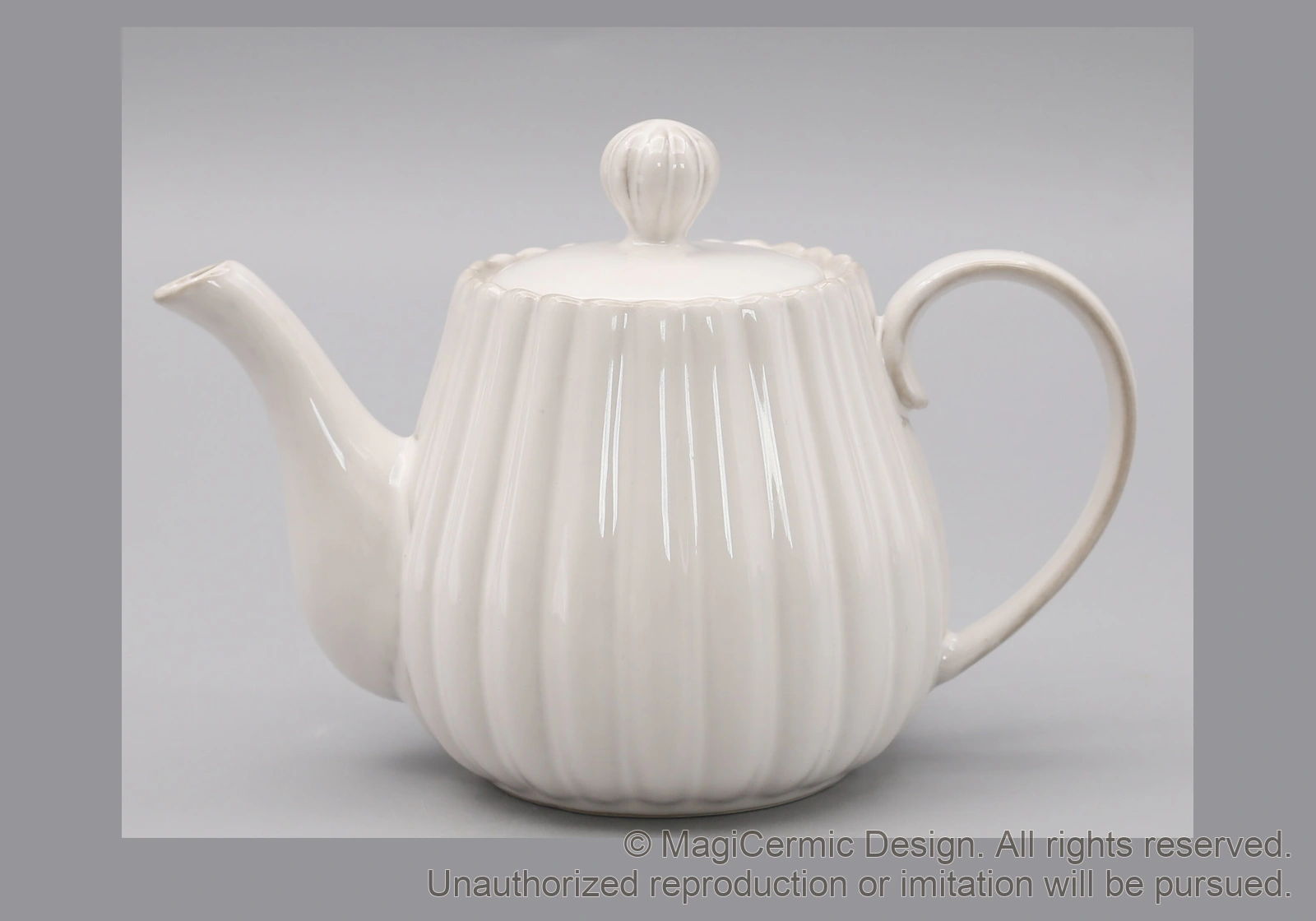 Original MGB product photograph: fluted teapot, catalogue reference DZP5806