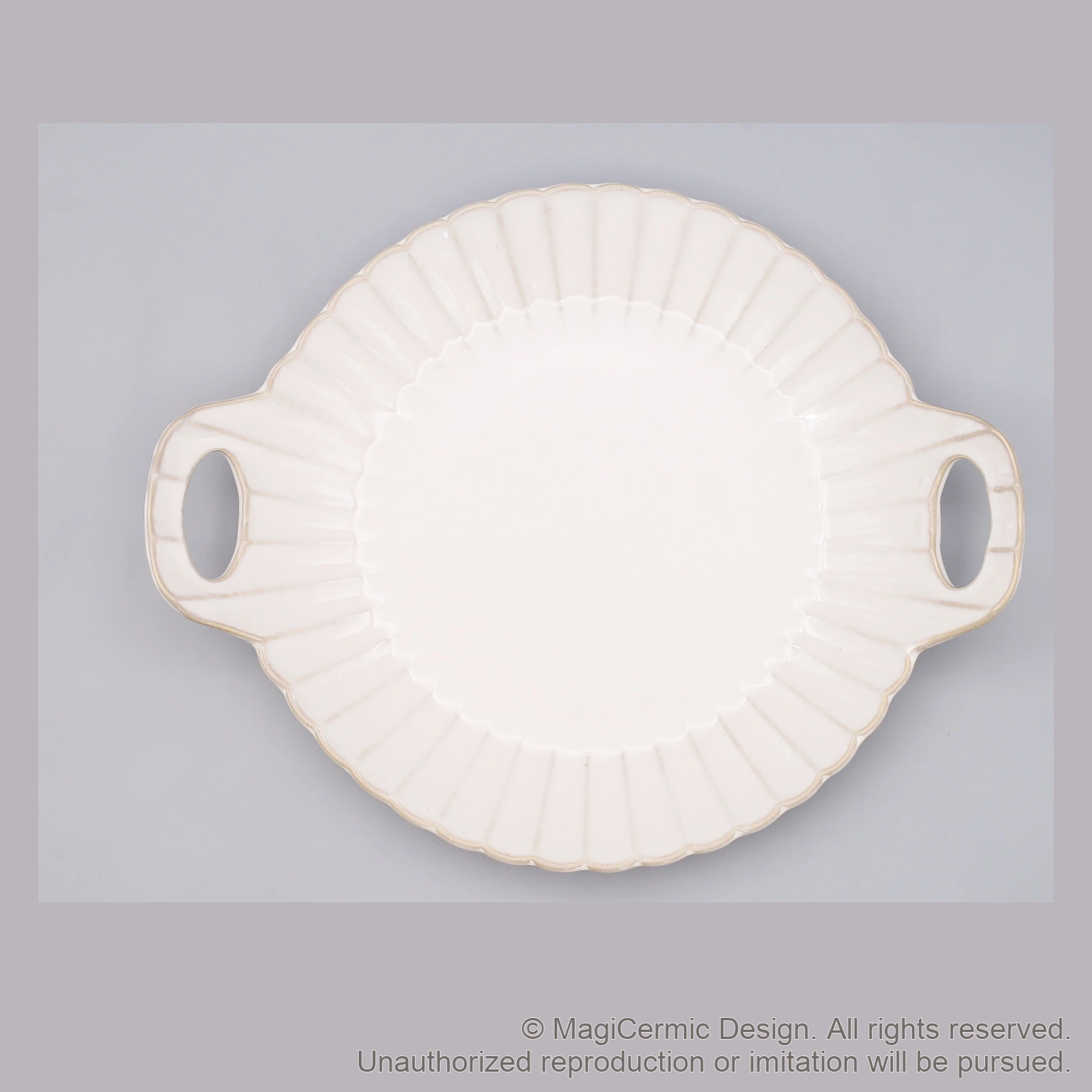 Original MGB product photograph: handled serving tray, catalogue reference DZP5819