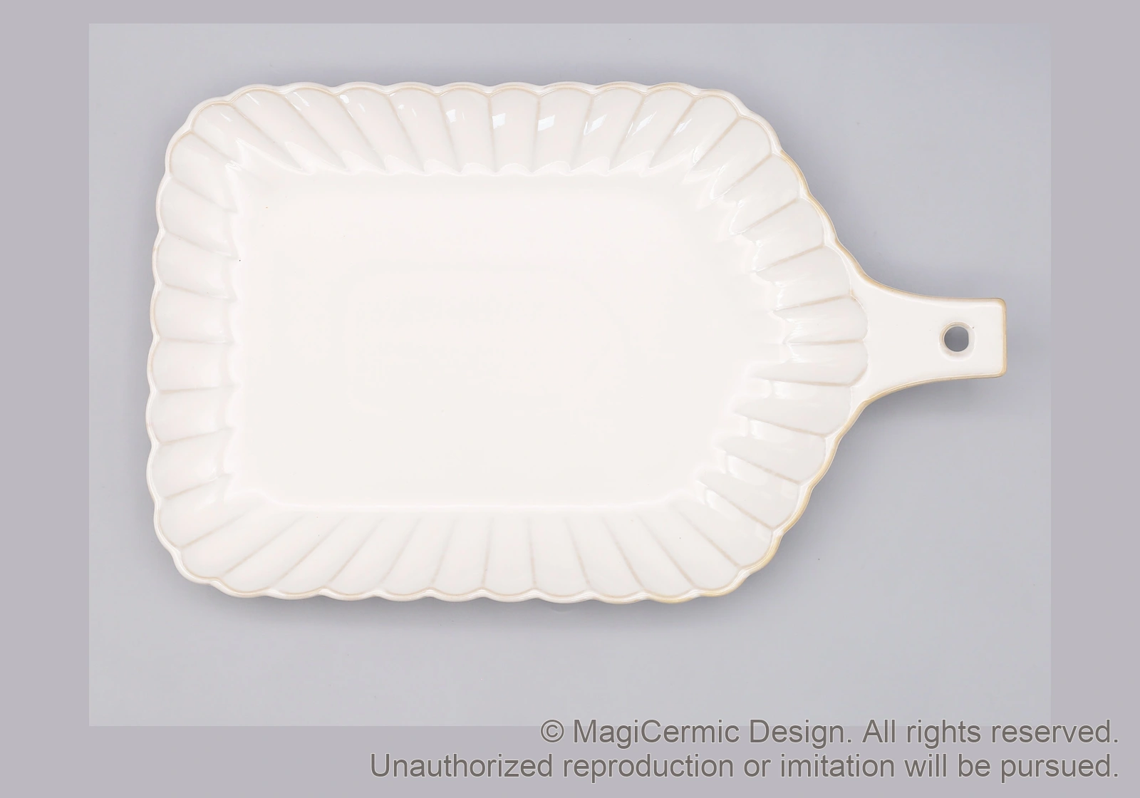 Original MGB product photograph: handled serving tray, catalogue reference DZP5826