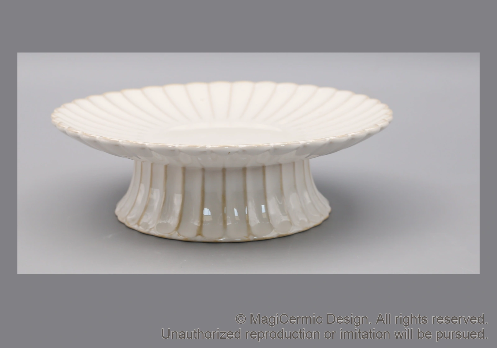 Original MGB product photograph: pedestal serving form, catalogue reference DZP5828F