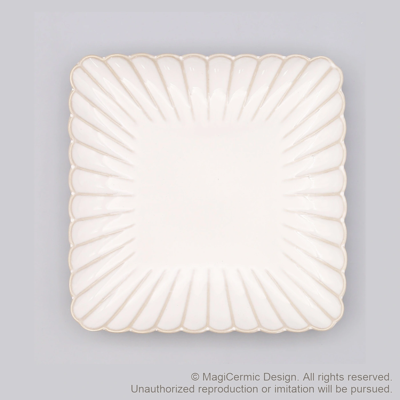 Original MGB product photograph: scalloped plate or platter, catalogue reference DZP7053-8