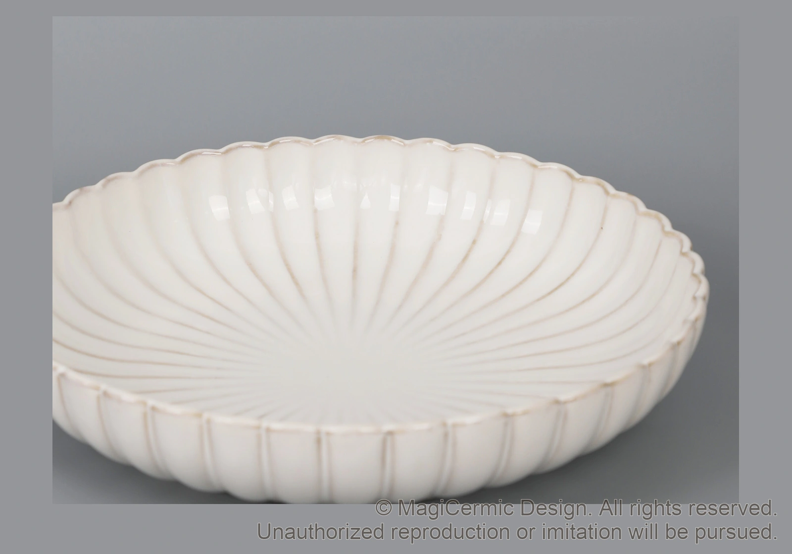 Original MGB product photograph: fluted bowl, catalogue reference DZP7058