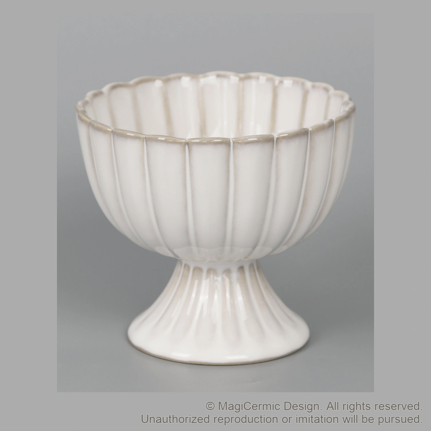 Original MGB product photograph: pedestal serving form, catalogue reference DZP7059