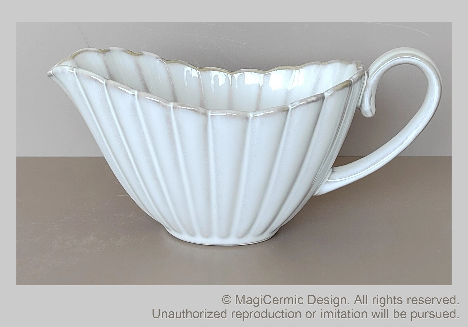 Original MGB product photograph: fluted handled vessel, catalogue reference DZP7076