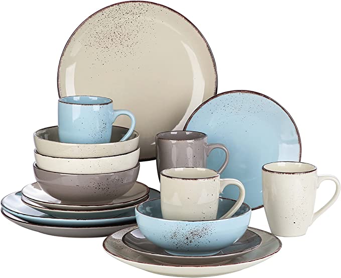 Blue ceramic tableware collection